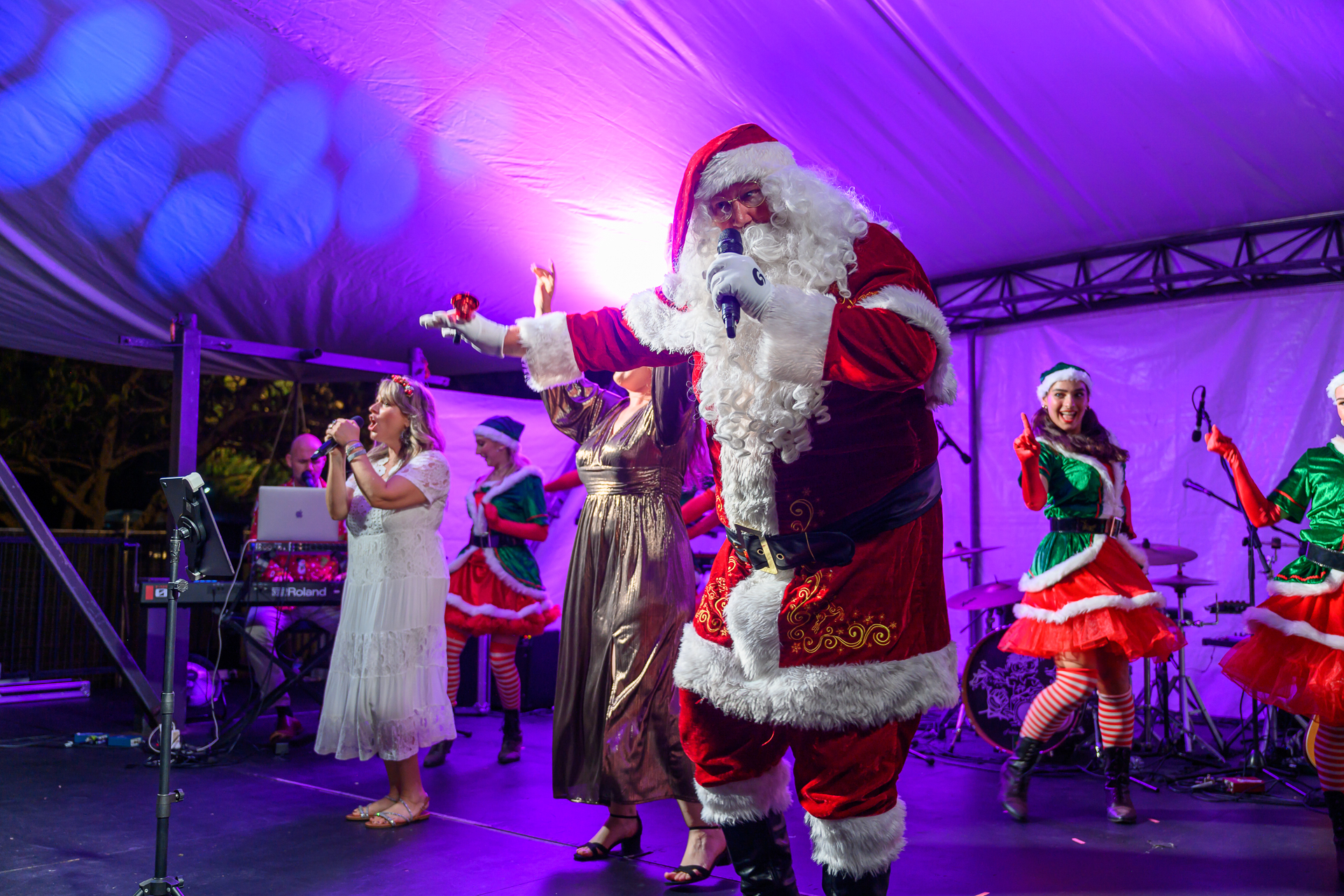 Santa Claus was on hand to collect last-minute gift requests from visitors and stepped on stage to wish everyone a merry Christmas at Jingle All the Way in the City of Gosnells.