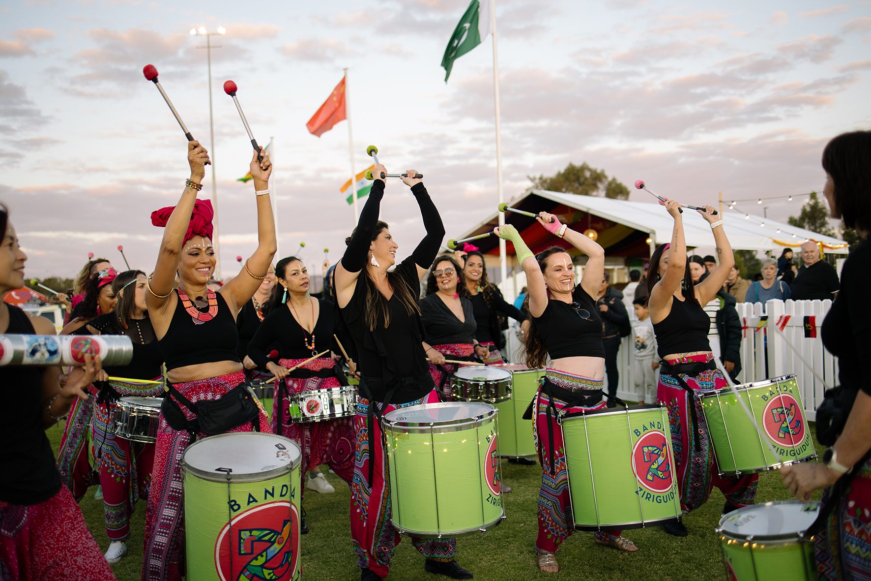 Brazilian drummers Banda Ziriguidum got the crowds up and dancing on  Saturday night at Fusion Food and Culture Festival