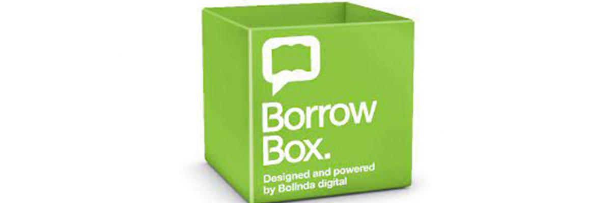 Borrowbox logo on a green box