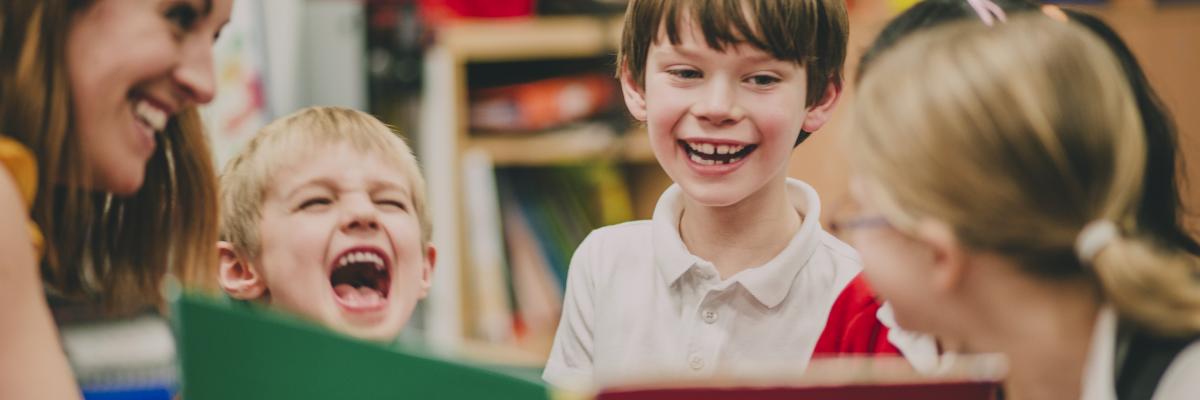 children laughing at storytime