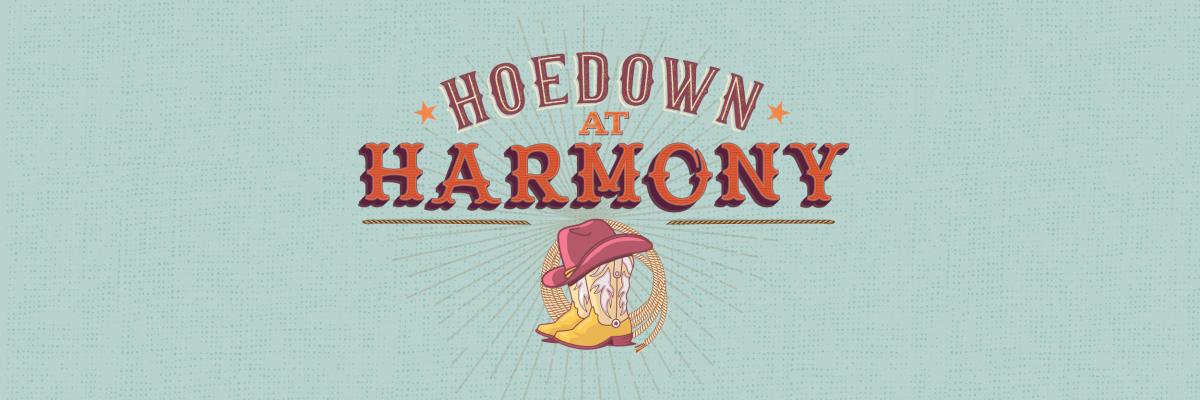 icon saying Hoedown at Harmony with cowboy boot