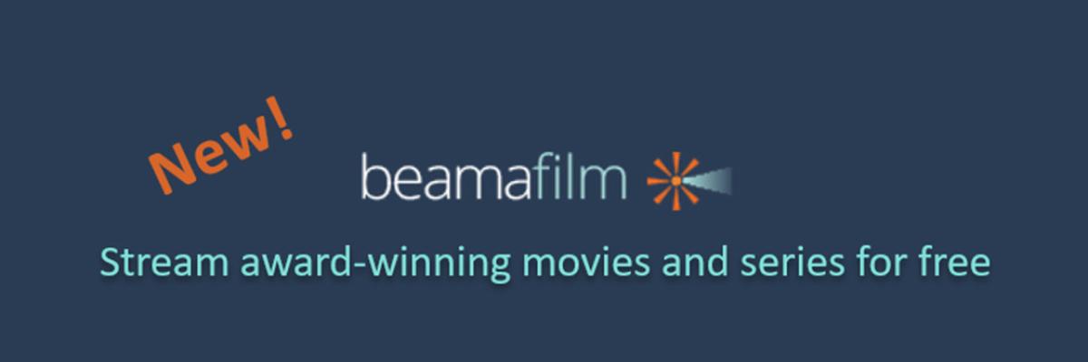 Logo and hero text for Beamafilm