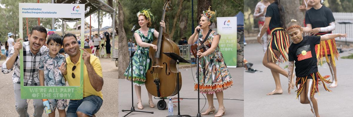 local families gathered at Centennial Pioneer Park Amphitheatre to celebrate at the City of Gosnells Australia Day Big Breakfast