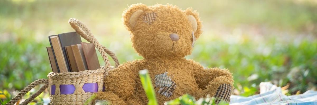 Bear on Picnic Rug