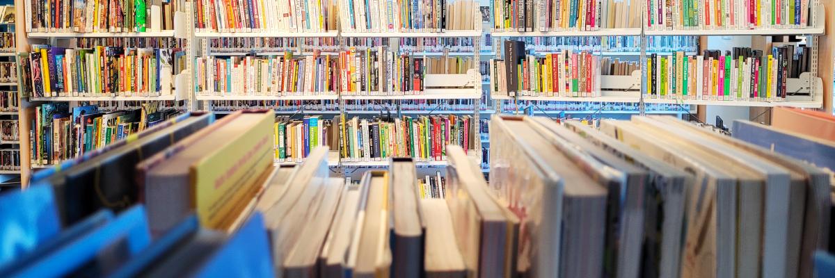 Image of bookshelves at a City of Gosnells Library