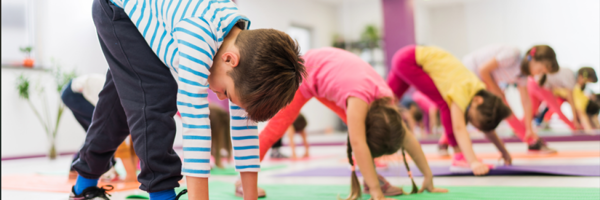 Kids doing yoga