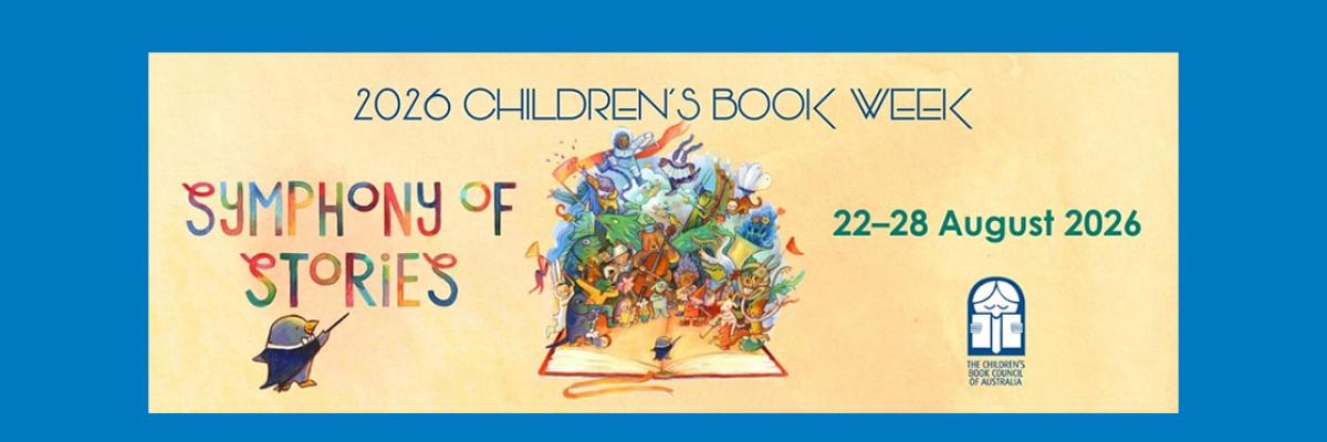 Official logo and artwork for 2026 CBCA Children's Book Week 