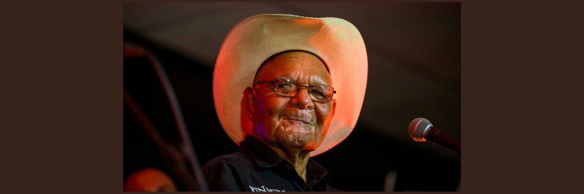 Peter Salmon wears an akubra