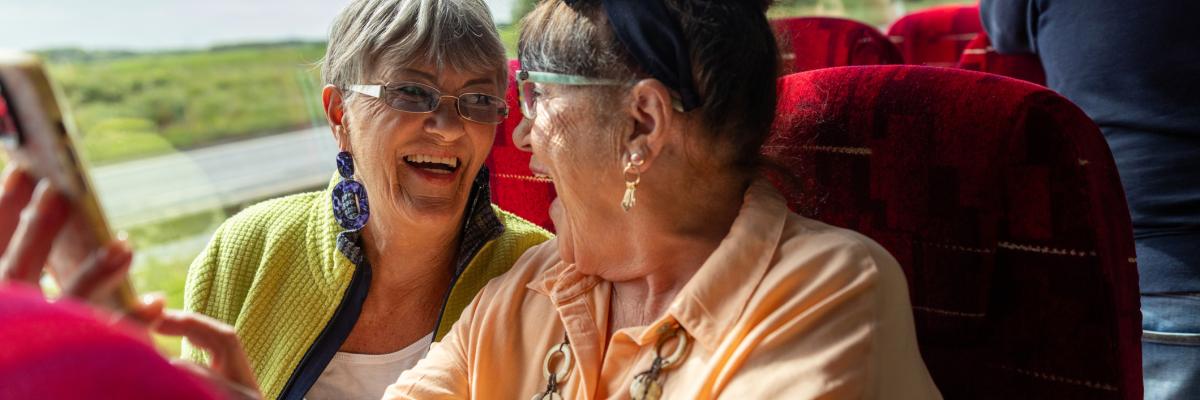 Seniors on train