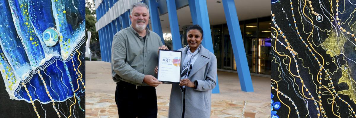 Ameidhi Cooroopdass won the City of Gosnells People’s Choice Award for her artwork Celestial Drift. 
