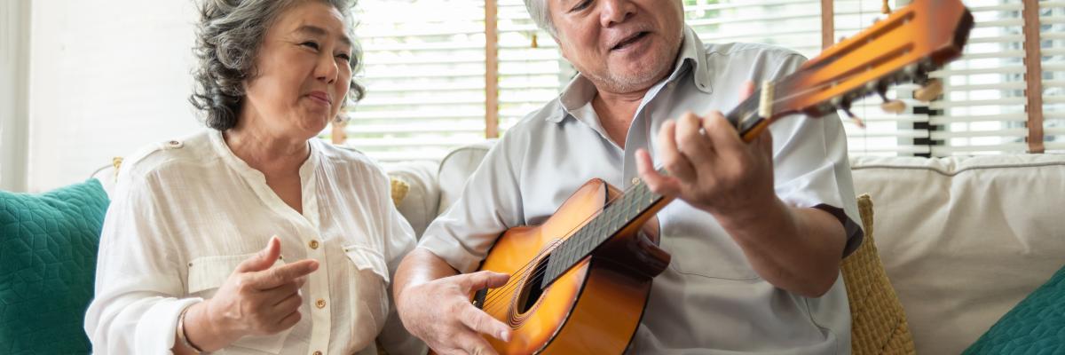 Seniors playing music