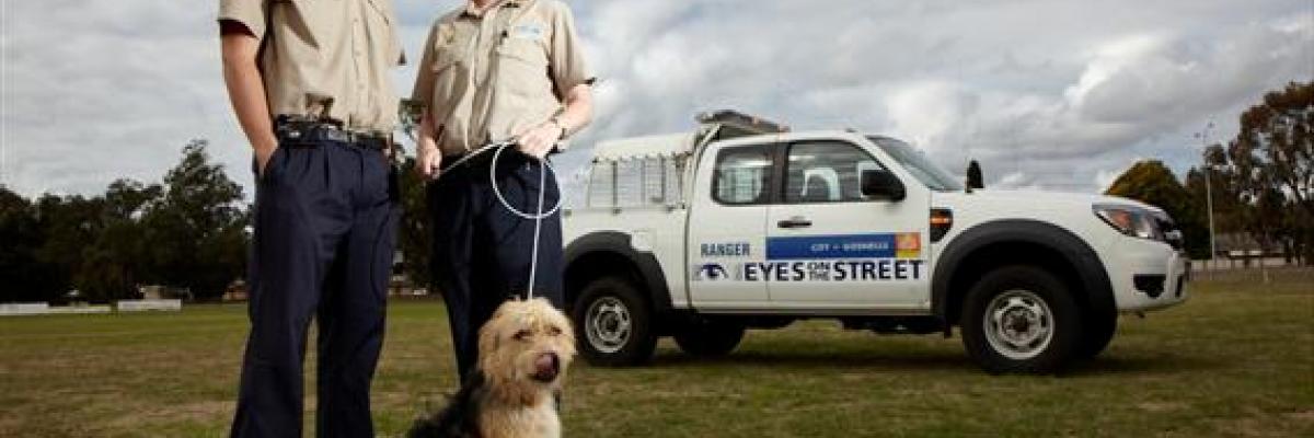 COG Rangers with dog on lead