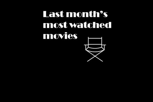 Last month's most watched movies, and an image of a movie director's chair