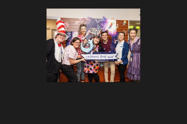 Group of staff and presenters at Children's Book Week 2024