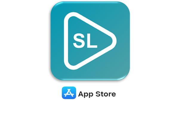 The letters SL enclosed in a triangle plus the apple app store icon