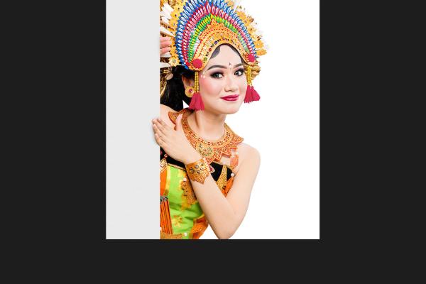 Indonesian woman in traditional dance dress