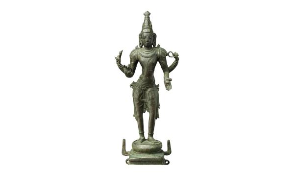 Chakra purusha sculpture of a god's weapon