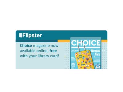 Choice magazine cover and Flipster logo