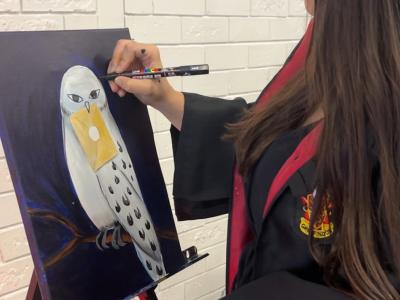 Painting Hedwig