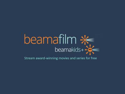 Logo and hero text for Beamafilm