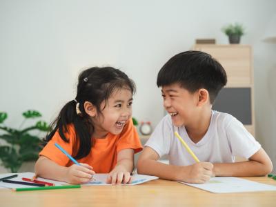 Children drawing