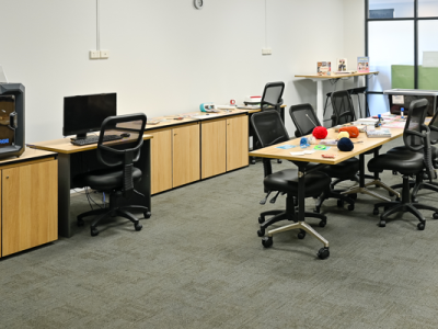 Amherst Village Library's CoGLAB showing some of the equipment