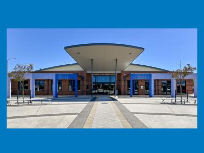 Entrance to the Amherst Village Library 2025