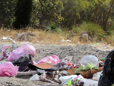 Three offenders were fined in the Armadale Magistrate’s Court after being caught by the City of Gosnells on covert CCTV dumping rubbish at this site on Brook Road, Kenwick.