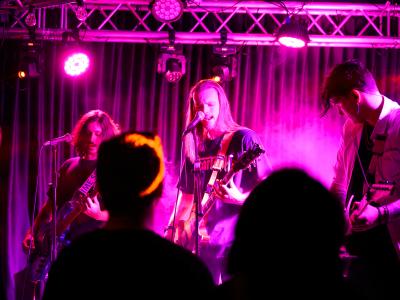 Band performing on stage
