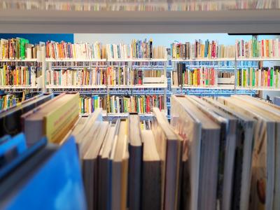 Image of bookshelves at a City of Gosnells Library