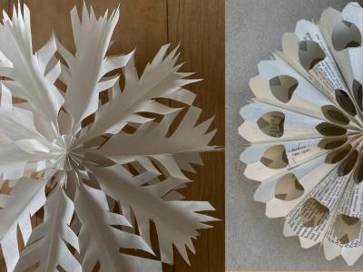 Intricately cut paper stars