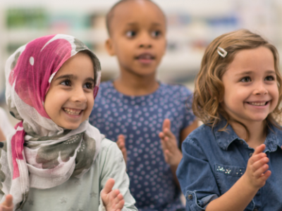 Kids listening to a story