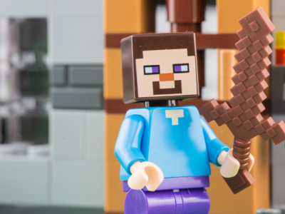 Lego minecraft figurine.