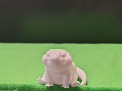 3D printed baby frog with a tail