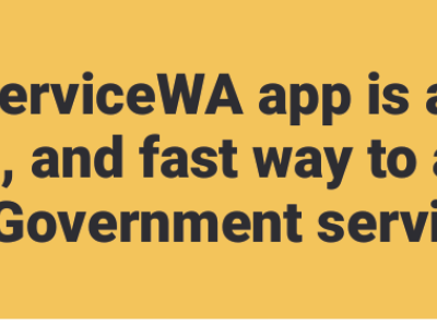 The ServiceWA app is a free, secure, and fast way to access WA Government services.