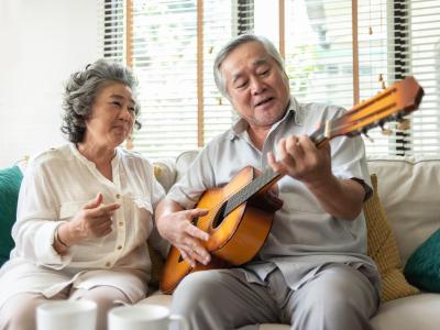 Seniors playing music